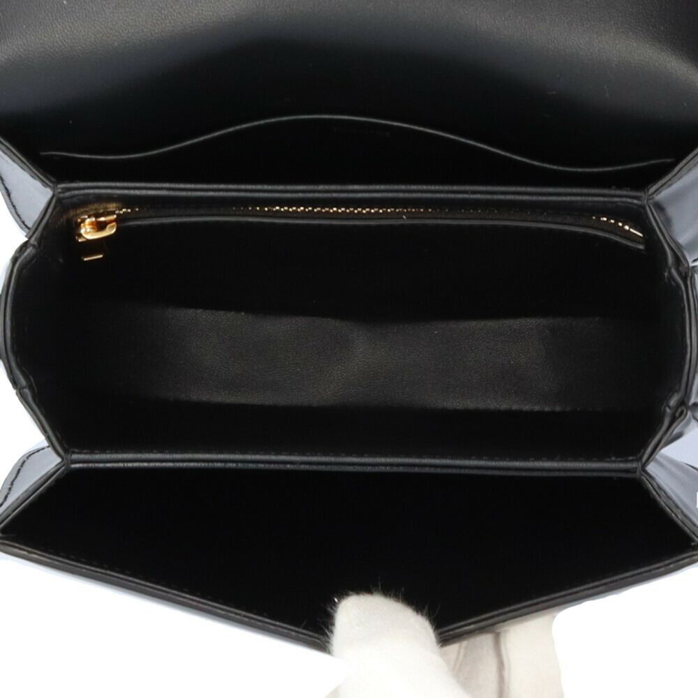 CELINE Besaz Triomphe Shoulder Bag Leather Black 110413BF4.38NO - Picture 6 of 8